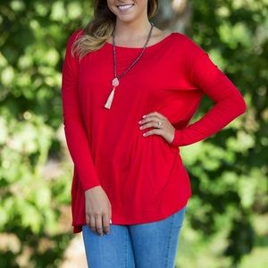 Red Piko shirt long sleeve